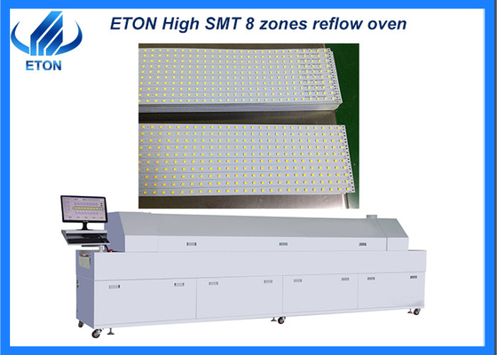 Low Noise 8 Zones Heating Sufficient Hot Air Flow SMT Reflow Oven