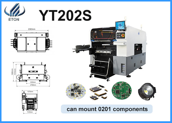 LED Production Line Pick And Place Machine 80000 CPH For 0201 Components