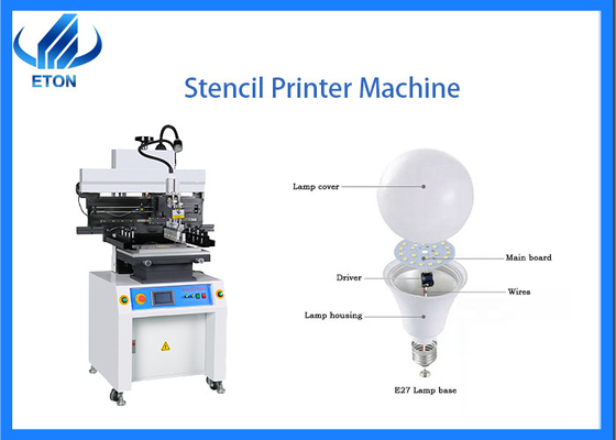 SMT Line Semi Automatic Stencil Printer 8000mm/Min LED Production Line