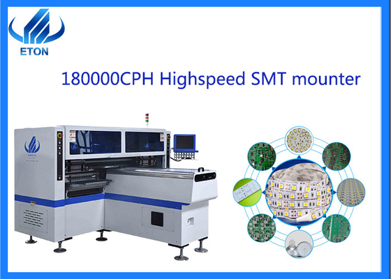 LED Tube / Flexible Strip SMT Mounter Machine 180000CPH LED Mounting Machine 34 Heads