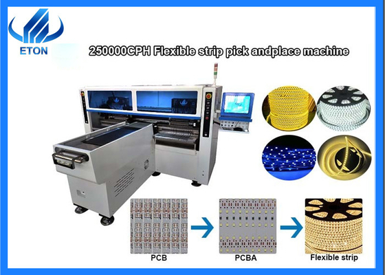 Dual Arm LED Flexible Strip Mounter 68 Heads 250000CPH SMT Chip Mounter