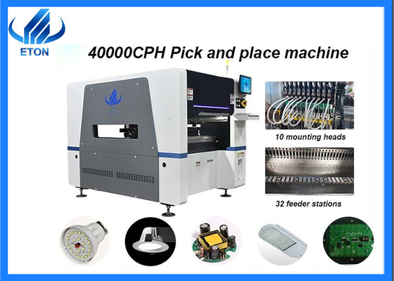 Hihg Speed LED Lights Assembly Machine Full Automatic 10 Heads SMT Mounter