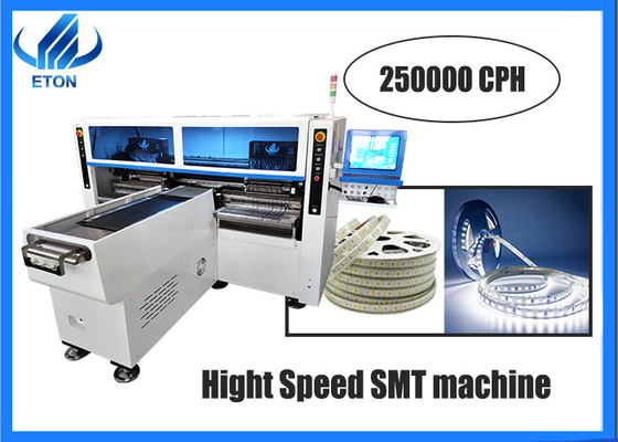 25m Long Flexible Strip Pick And Place Machine 68 Heads 250K CPH LED Light Making Machine