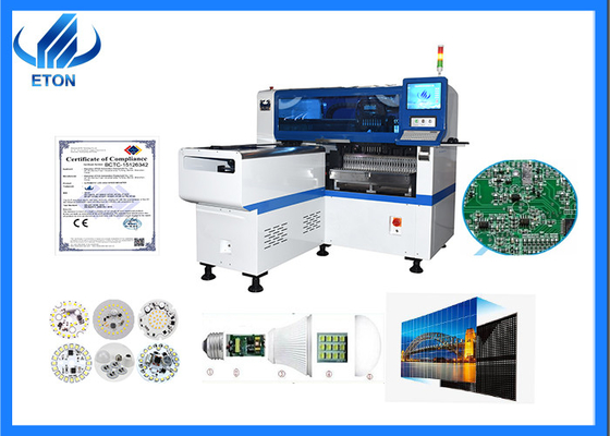 4KW Led Chip Smd Mounting Machine , HT-E8S Smt Assembly Machine High Accuracy