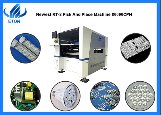 Double Module SMT Pick Place Machine High Precision Double Board 80000cph