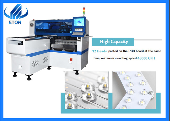 LED Lens / Panel Light SMT Manufacturing Machine 45000 CPH Electric Feeder