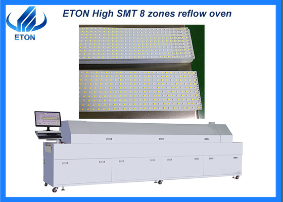 8 Zones 1200kg SMT Reflow Oven PID Control SSR Drive SMT Production Line Equipment