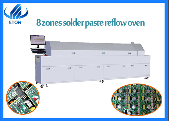 8 Zones SMT Reflow Oven Solder Paste Oven With 450mm Mesh For DOB Bulbs /  Street Light