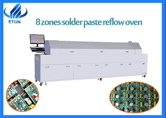 ETON SMT Reflow Oven 8-Zone Heating/Cooling 5line 3phase 380V 50/60Hz Power Supply