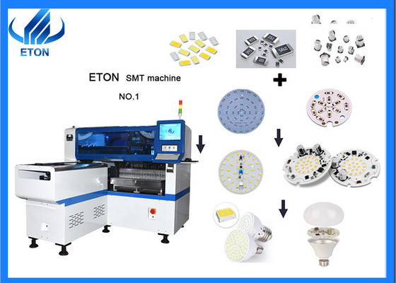 LED Assembly SMT Mounting Machine With Flight Identification MARK Correction Vision