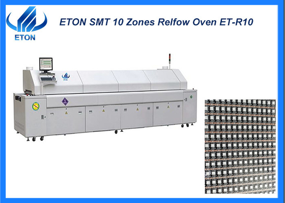10 Zones SMT Reflow Oven Double Panel Production For Difficult Soldering Requirements