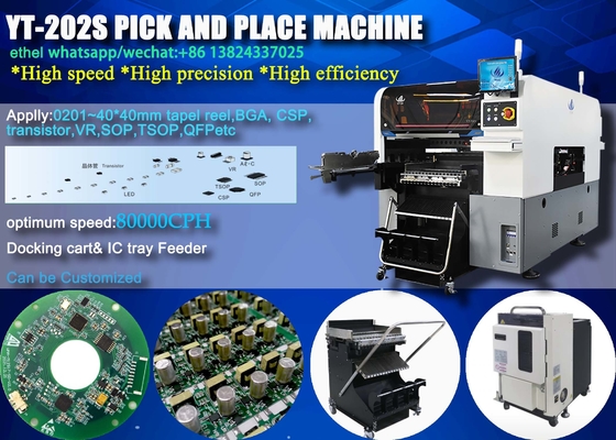 0201 Components SMT Pick Place Machine Ultra High Precision Dual Arm Dual Mounting Head