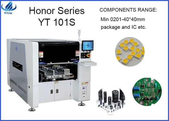 SMT picking and place machine  for panel light with tape reel package and 10pcs head and 16pcs feeder