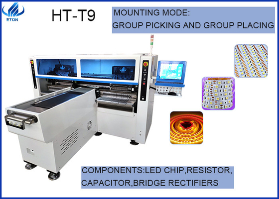 Roll  to roll trip light SMT pick and place machine with 68 heads and 68pcs of feeders for any length strip light