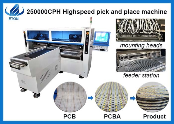 250000CPH Pick And Place Machine Full Auto SMT Line For Flexible Strip Light 1M - 100M