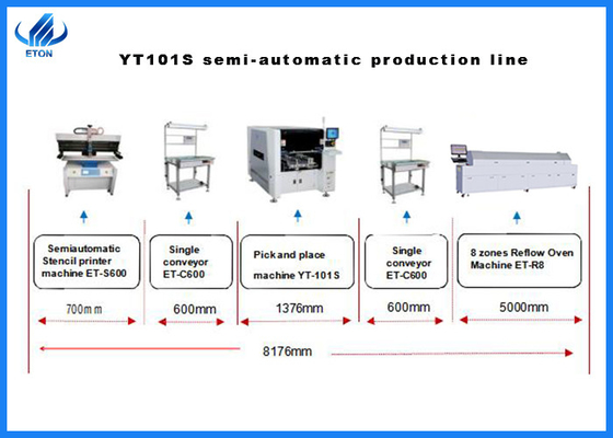 10 heads LED lights making SMD chip mounting PCB processing machine