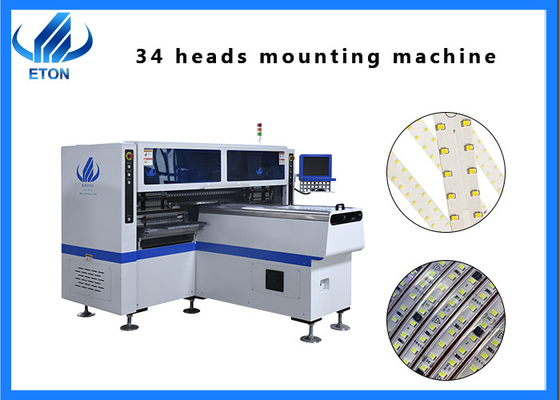 34 heads with LED tube smd mounting pick and place machine in production line