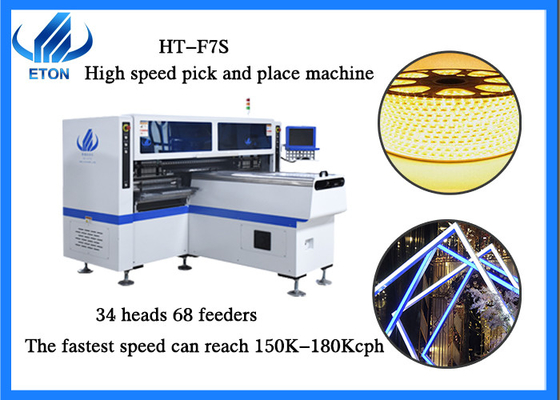 SMT Pick And Place Machine Fast Capacity 34 Nozzles For LED Panel / Tube Lights