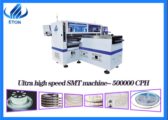 Flexible Strip SMT Mounting Machine Ultra High Speed 136 Heads Pick And Place Machine