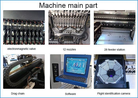 Multifunctional SMT Mounter HT-E8S 40K CPH LED Light Production Line