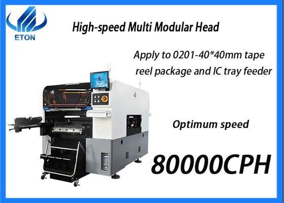 0201 SMD Mounting Machine Medium Speed 80000CPH For BGA QFP