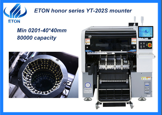 MES System SMT Chip Mounter 80000 Capacity LED PCB Pick And Place Machine