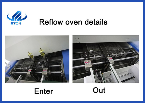 No Lead Rail SMT Reflow Oven Heating Step By 8 Zones 450mm Mesh Belt