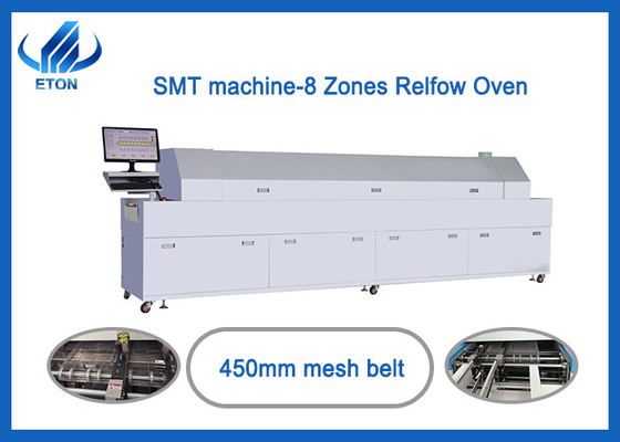 8 Zones SMT Reflow Oven Solder Paste Oven With 450mm Mesh For DOB Bulbs /  Street Light