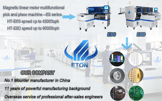 Automatic Easy Operation LED Chip Mounter HT-E8D-600 24 Heads For LED