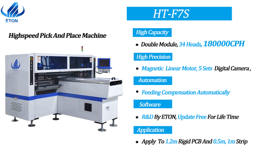 High Speed Capacity 180000CPH SMT Mounter LED Tube/Strip Making SMT Pick And Place Machine