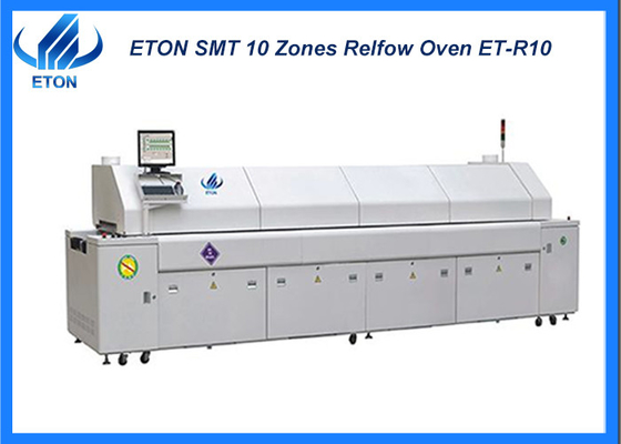 10 hot air circulation heating zones SMT machine