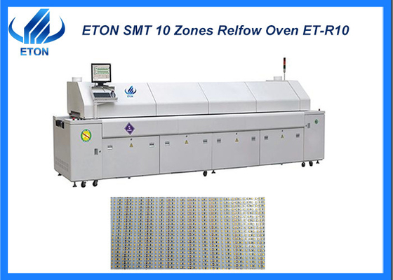 High precision Max 50-700mm PCB SMT  10 zones reflow oven