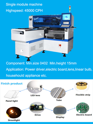 1200*500mm Lens LED Chip Mounter Panel Light SMT Mounter Machine