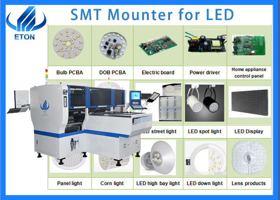 8kw SMT Mounter Double Arm Double Module Double Speed For Tube/Strip/Bulb Light