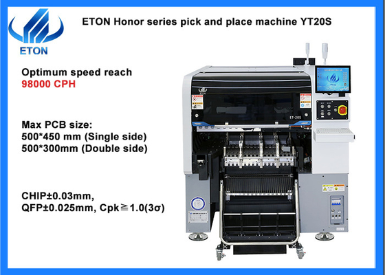 0.03mm SMT Placement Machine 98000 CPH Lightweight With Precise Corner System