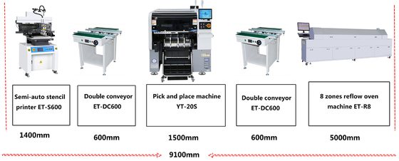 PCB Max 500*450 mm SMT Placement Machine Lower Power Consumption