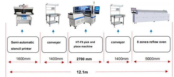 Producing 4 types materials at the same time LED linear SMT machine