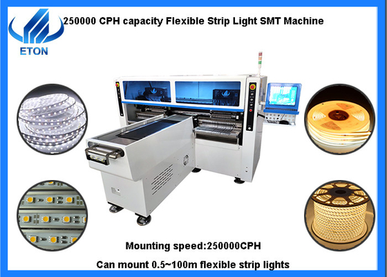 Pick And Place Machine For Flexible Strip Light 1M - 100M 250000CPH Double Module Heads