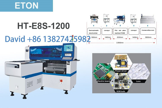 220V SMT Mounting Machine with MARK Visual Correction for LED Production