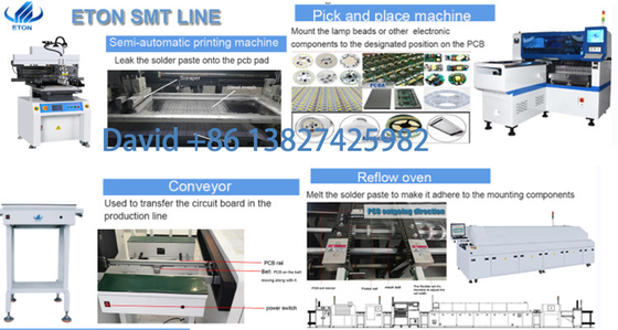 220V SMT Mounting Machine with MARK Visual Correction for LED Production