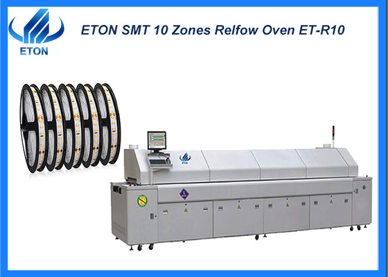 10 zones PCB 50-700mm SMT line reflow oven machine LED flexible strip soldering