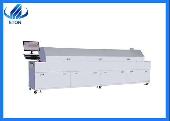 ET-R8 8-Zone SMT Reflow Soldering Oven Hot Air Heating ±2℃ Temp Deviation