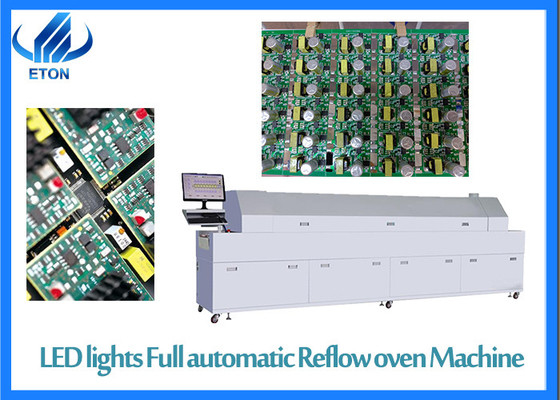 ET-R8 SMT Reflow Oven 4600*1200*1490mm Dimension 40kw Total Power 8 Zones