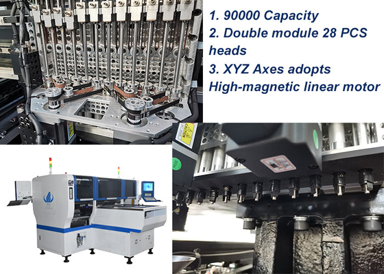 Double Head SMT Pick And Place Machine For LED lights / electrical products
