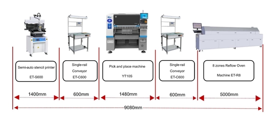 LED Display Smt Making Machine 48000CPH In Production Line 52 Feeder Station
