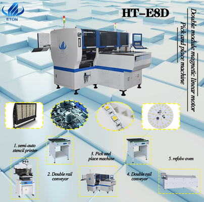 Non-stop Feeder System SMT Mounting Machine with 90000 CPH Mounting Speed and Dual Module