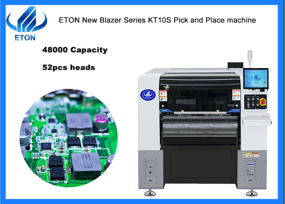 High Capacity 48000CPH LED Lighting Mounting SMT Pick And Place Machine With 52 Feeders