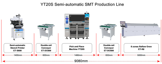 20 Heads SMT Pick And Place Machine Free Upgrade Software Multi-functional