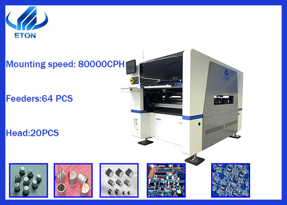 80000CPH magnetic linear  motor multifunctional  SMT Pick And Place Machine With Led Bulb Light