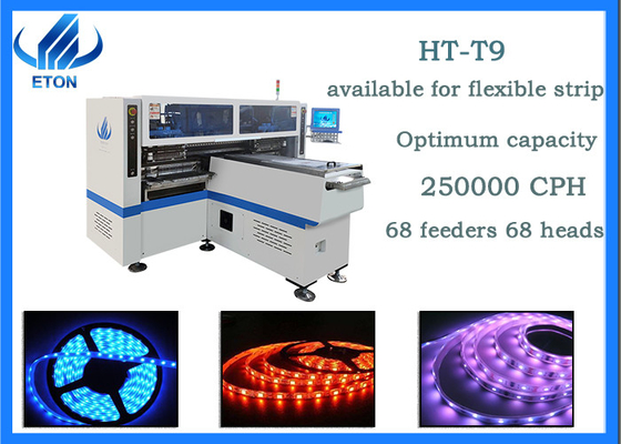 250mm*any length PCB 5 digital cameras 250000CPH led flexible strip SMT mounting machine